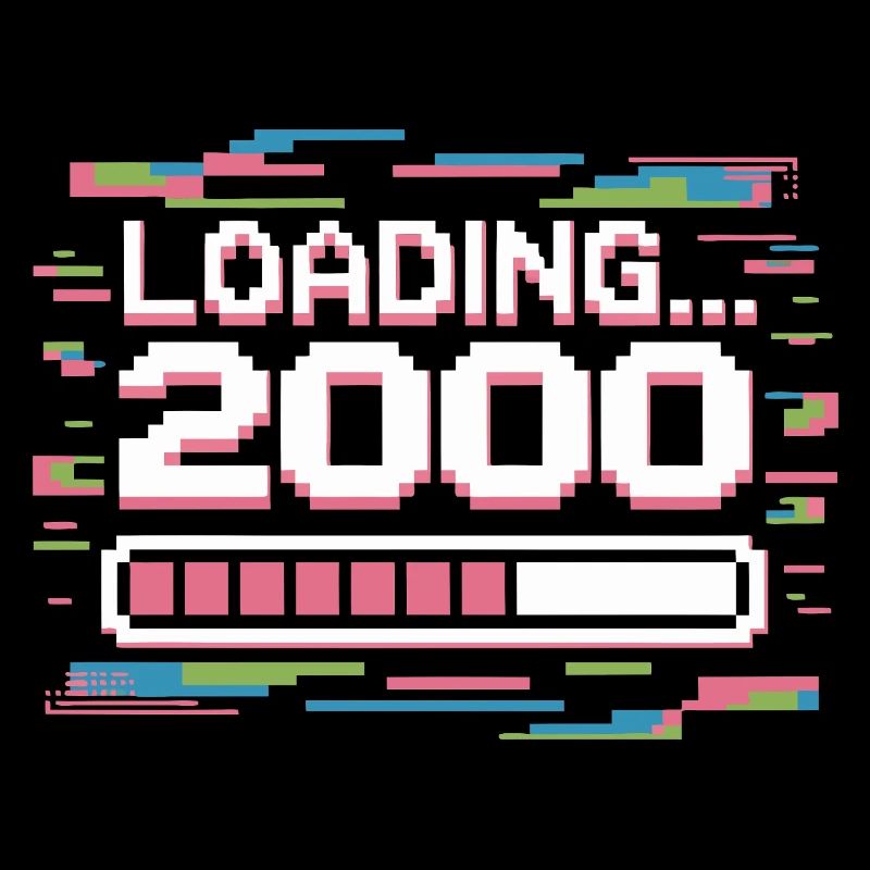 Pixel Retro Design Loading 2000