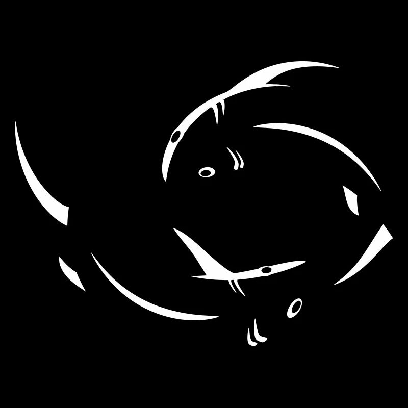 Pisces Circle Yin Yang Fish