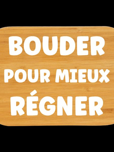 Bouder Pour Mieux Régner