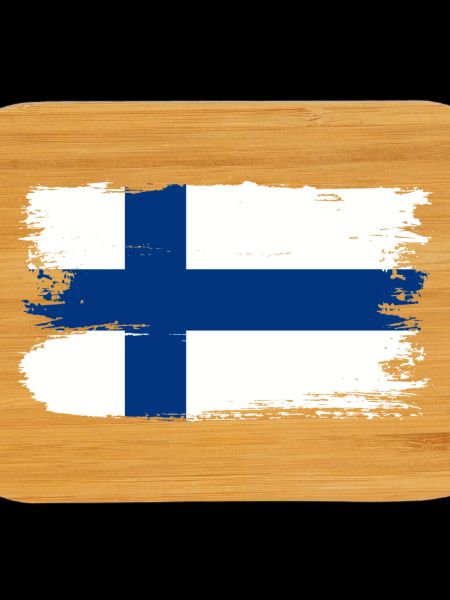 Finnish Flag Brush Stroke