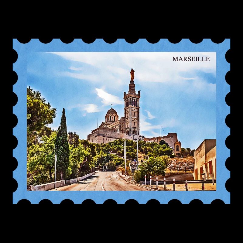 Marseille Basilika Postkarte