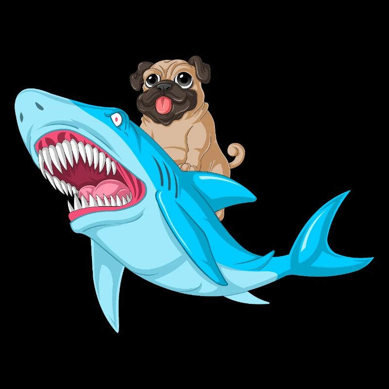 Carlin équitation requin drôle