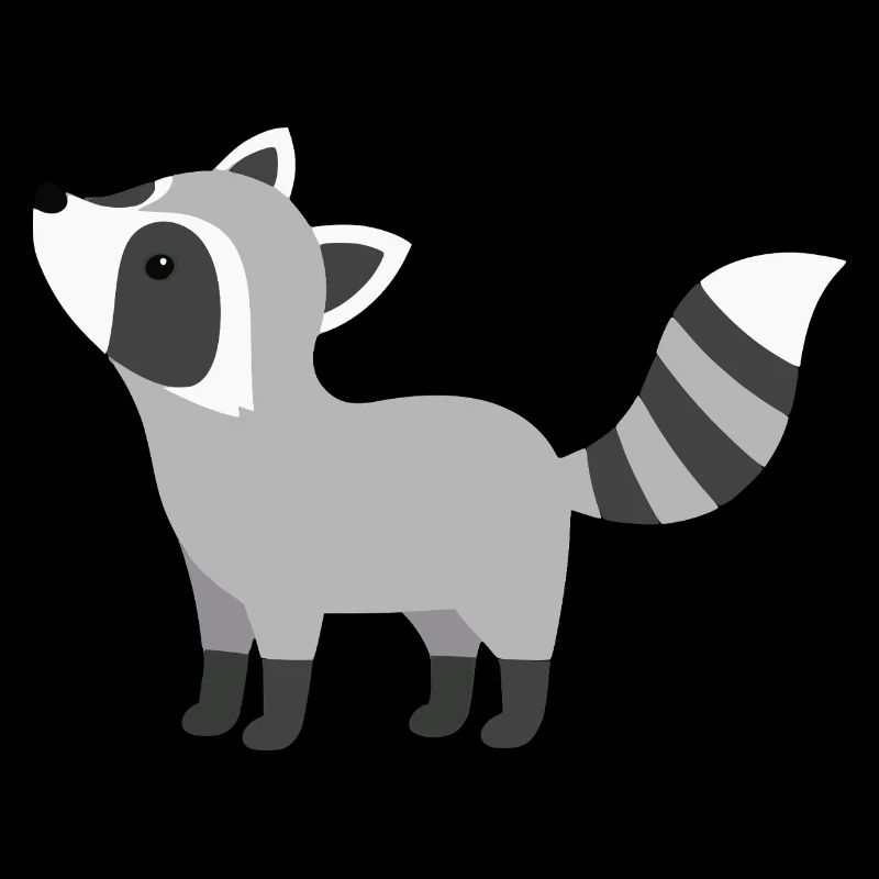 Süßer neugieriger racoon minimalistischen Stil