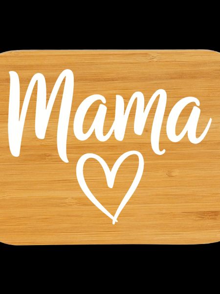 Mama Heart Script Logo