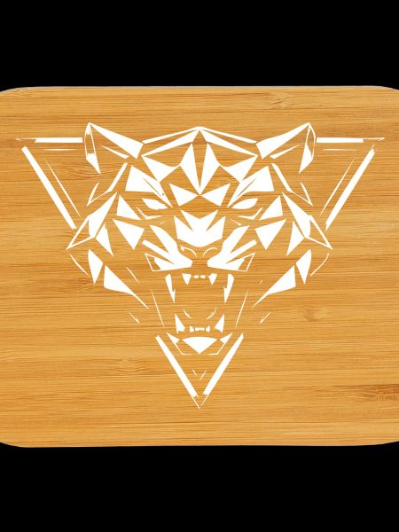 Geometric Wolf Head Facets