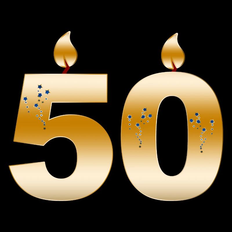 Golden50 Bougies d’anniversaire Design