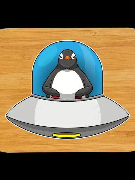 Penguin Spaceship Space