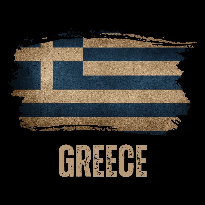Drapeau grunge de la Grèce, j’adore la Grèce