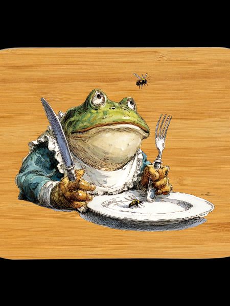 Kitchen frog with plate