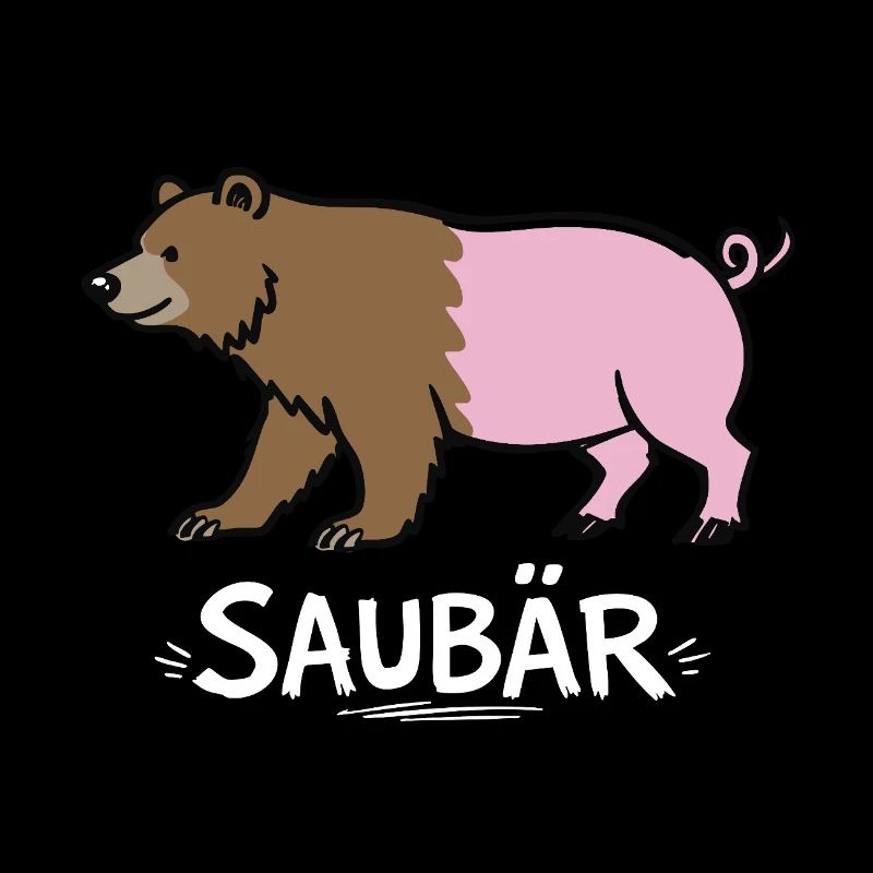 Cochon Ours – Jeu de mots drôles Conception animale