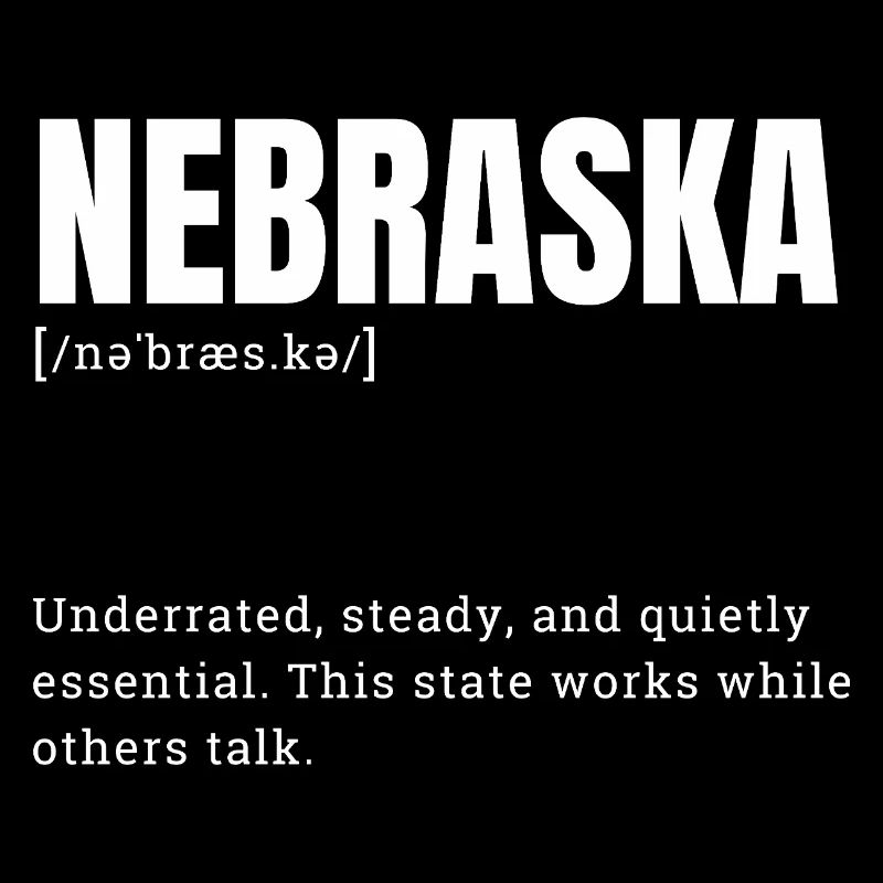 Nebraska Bold Typo Emblem