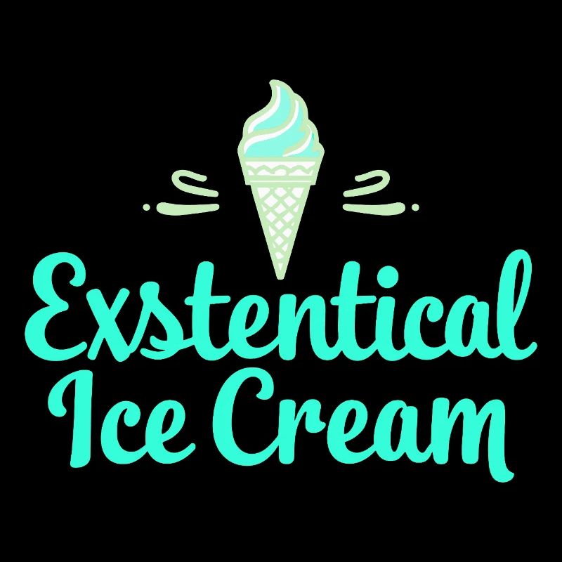 Existenzielle Eiscreme Lustiger Spruch Eis Waffel