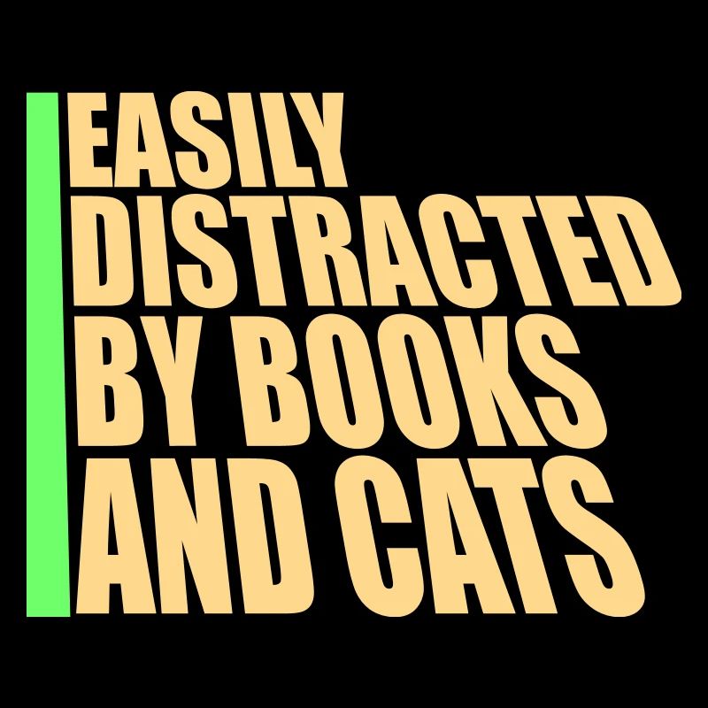 Easily Distracted By Books And Cats Cat Book