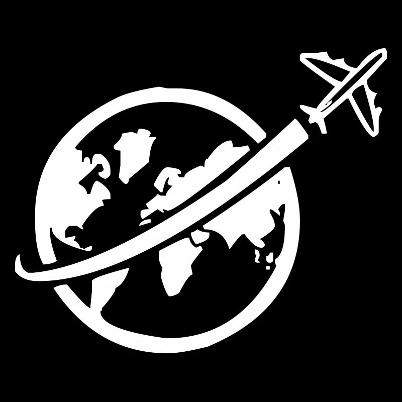 Airplane with globe