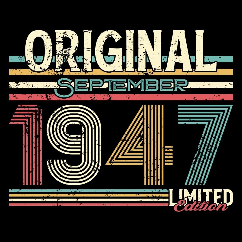 Modèle d'impression rétro de septembre 1947