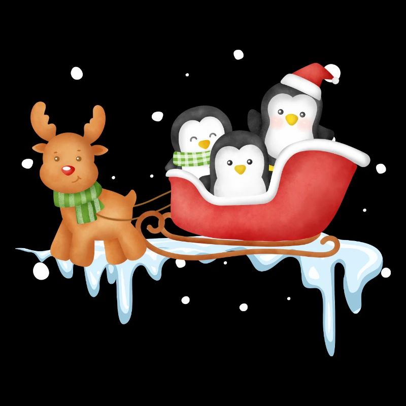 Pinguinschlittenfahrt im Winter Wonderland