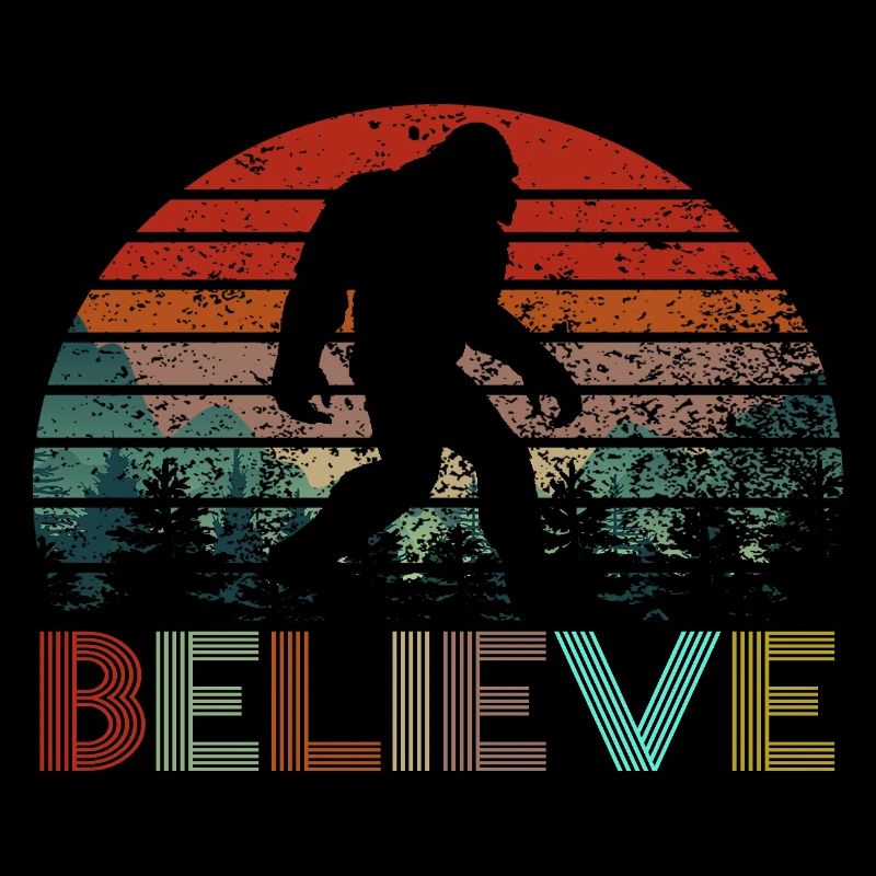 Glauben Sie an Bigfoot Vintage Retro Sasquatch Geschenk