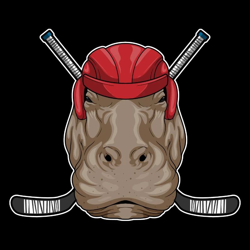 Nilpferd Eishockey Eishockeyschläger