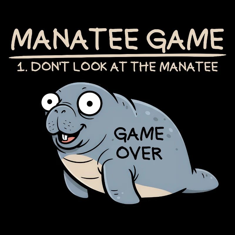 Manatee Game: Don't look at the manatee! Funny