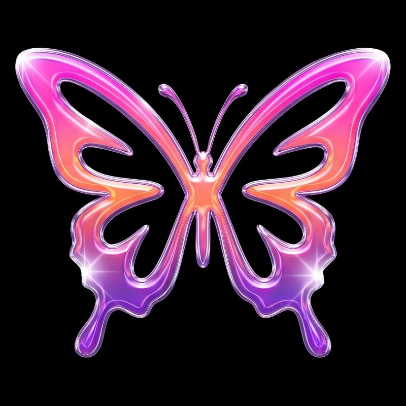 Neon Butterfly Gradient