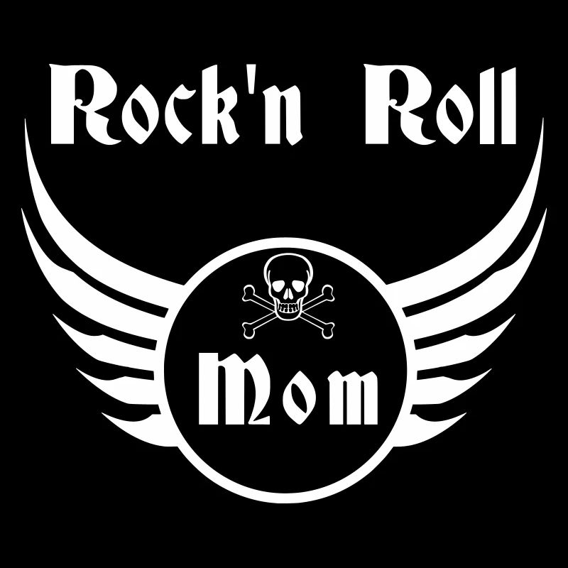 Maman Rock and Roll Ailes de Crâne Blanc