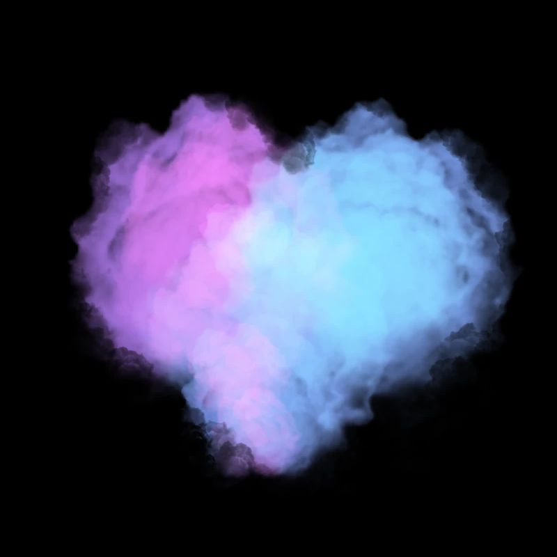 Heart shaped clouds