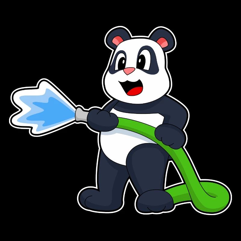 Panda Firefighter Fire Hose Fire Hose Fire Brigade