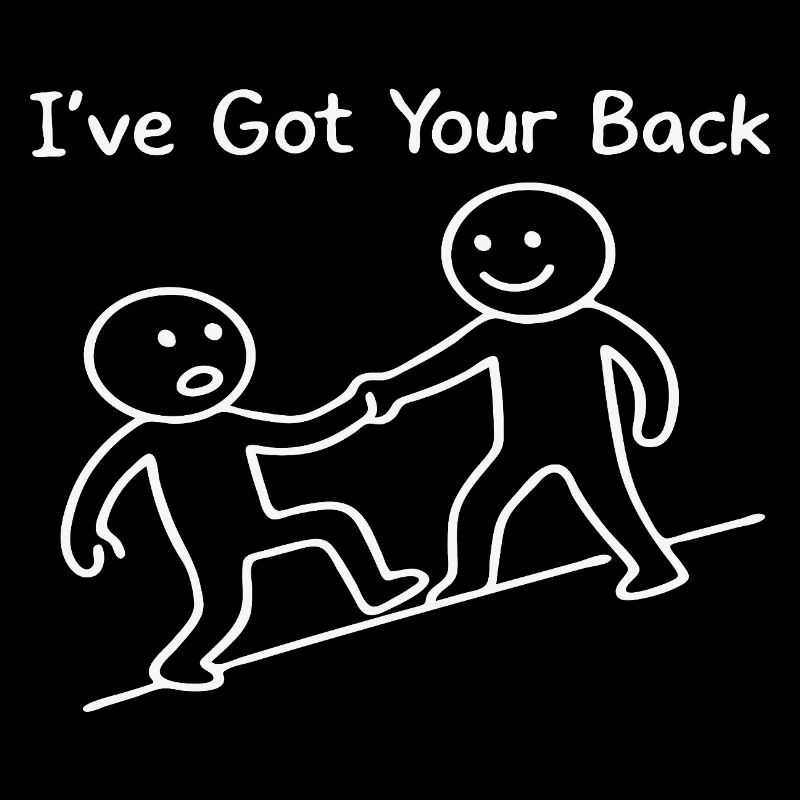 Ive Got Your Back Support Line Art