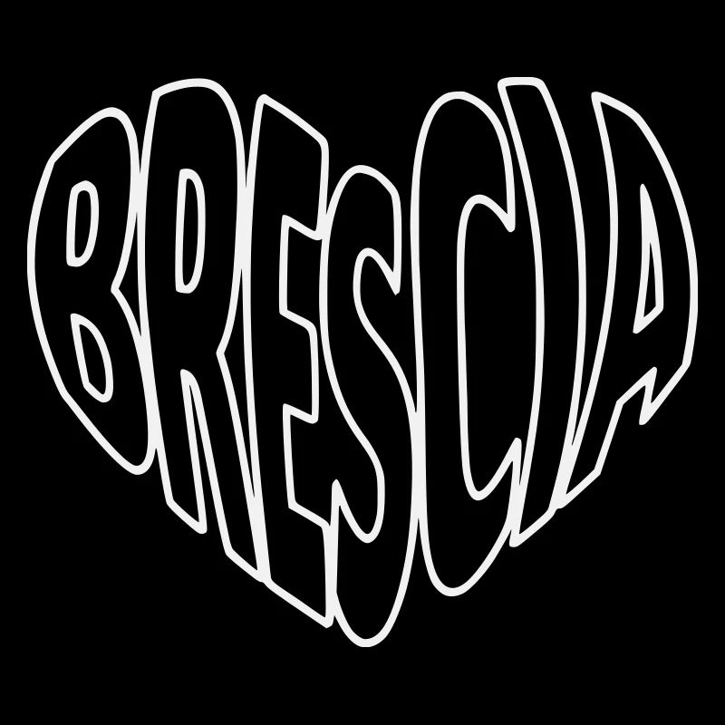 Brescia Lombardy, Typography Heart