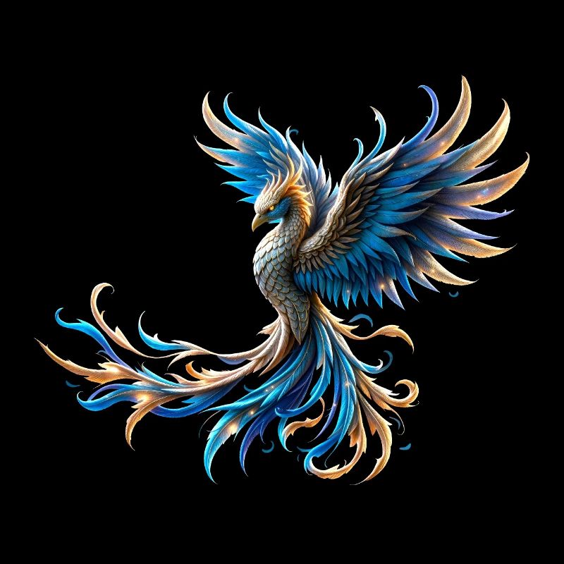 Fire Blue Phoenix