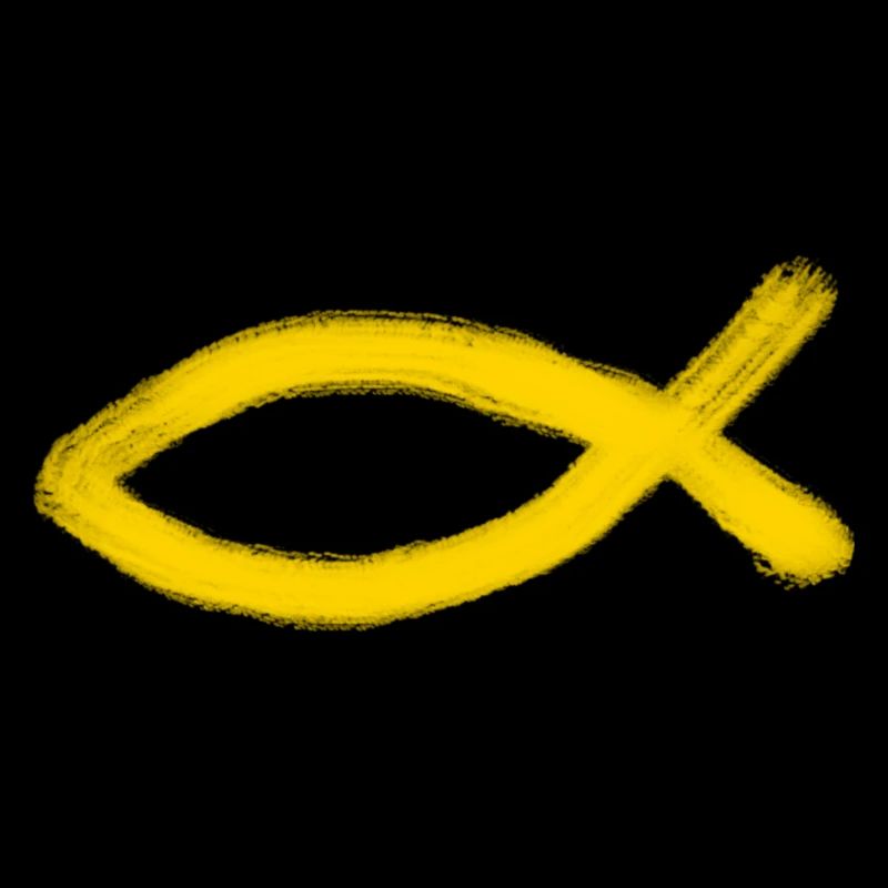 yellow Jesus fish fish Ichthys fish