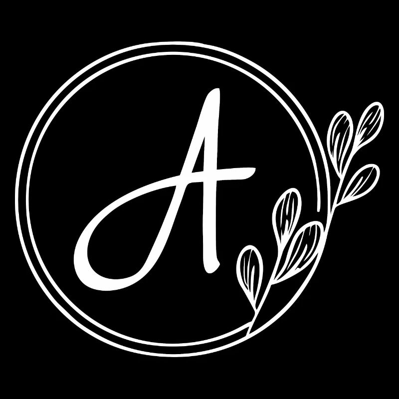 Hand Drawn Plant Monogram with Style A