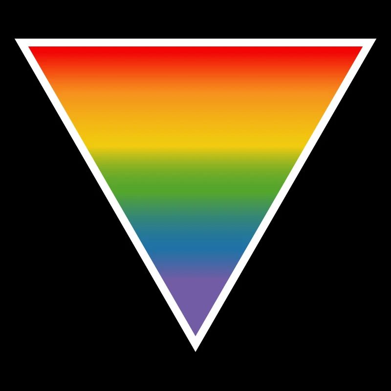 Triangle arc-en-ciel LGBTQIA blanc