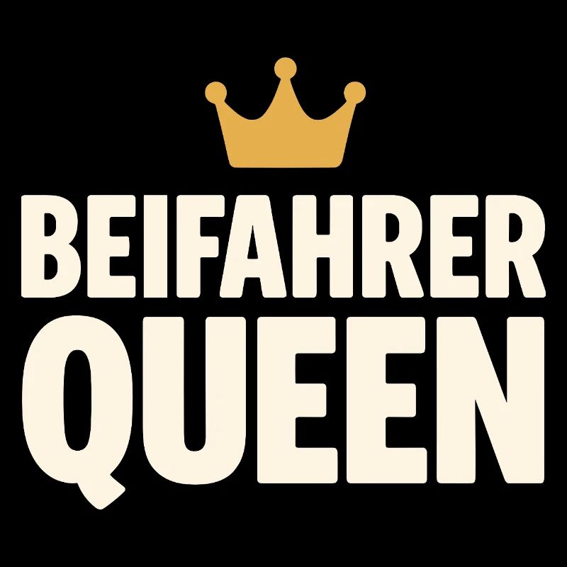 Beifahrer Queen Schriftzug mit Krone