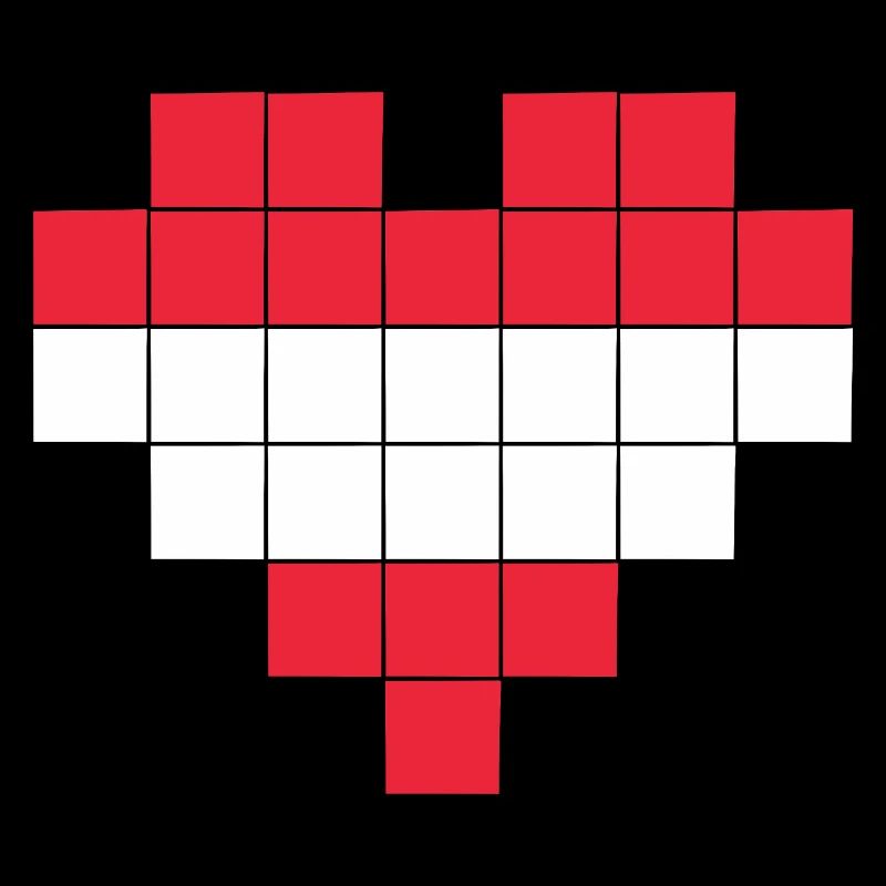 Pixel Heart Autriche Drapeau