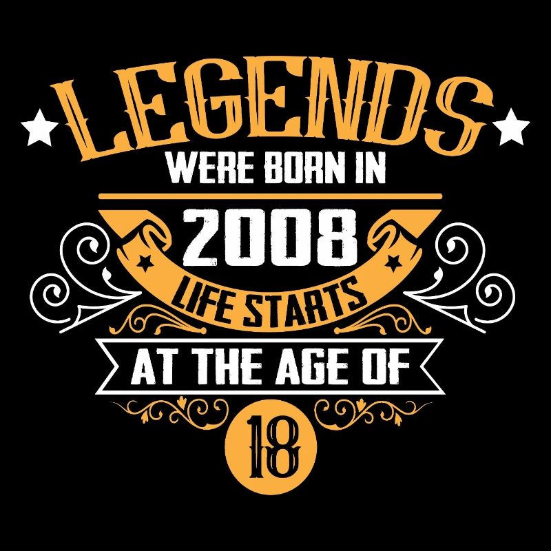 18e anniversaire Millésime 2008 Légendes