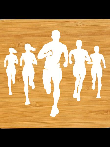 Marathon Runners Team Silhouette Marathon