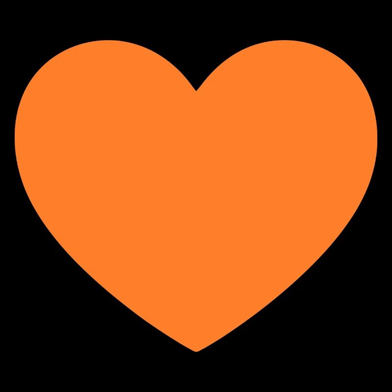orangenes Herz orangen Geschenk Valentinstag