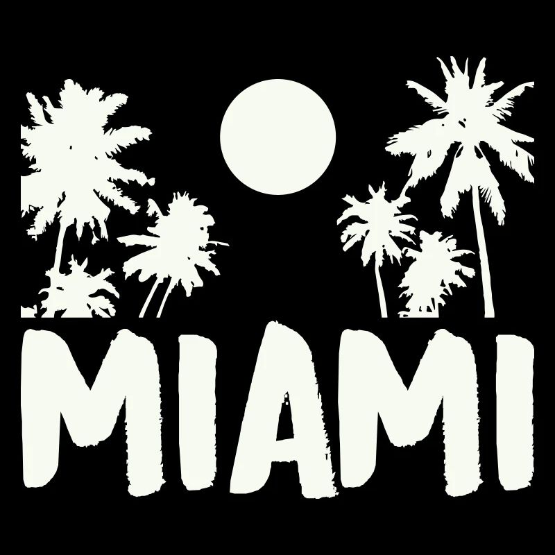Miami Night Palm Trees