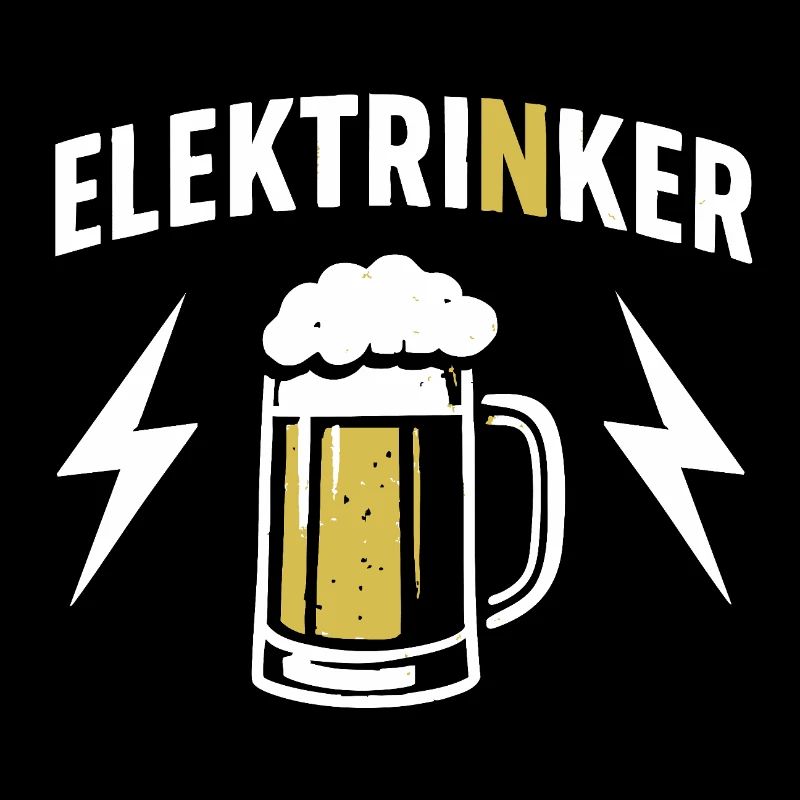 Elektrinker Bier & Blitz Geschenk Elektriker