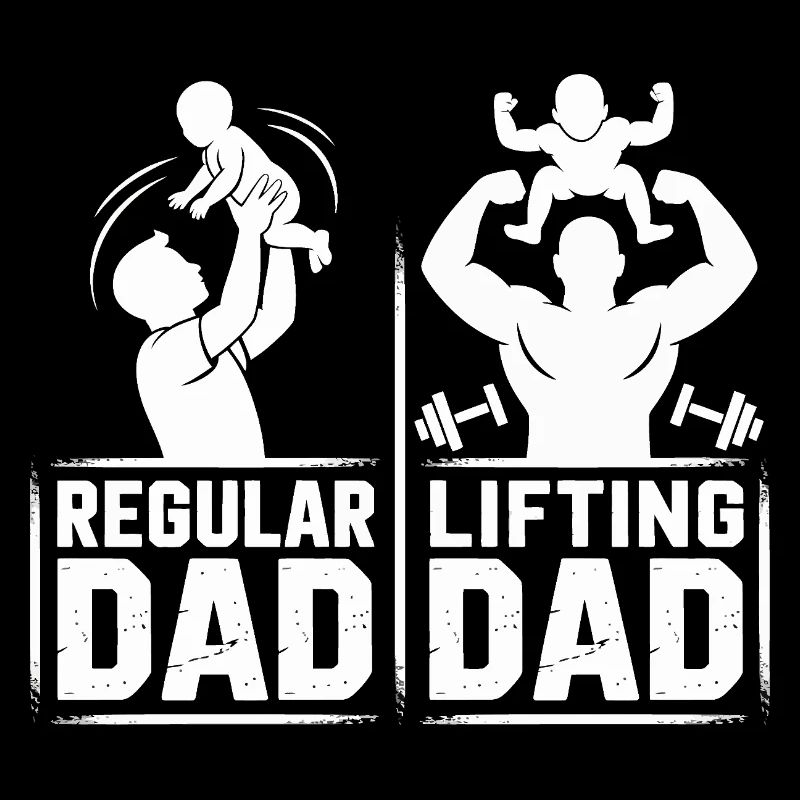 Dadkraft Doppelbild: Normaler vs Kraftdad