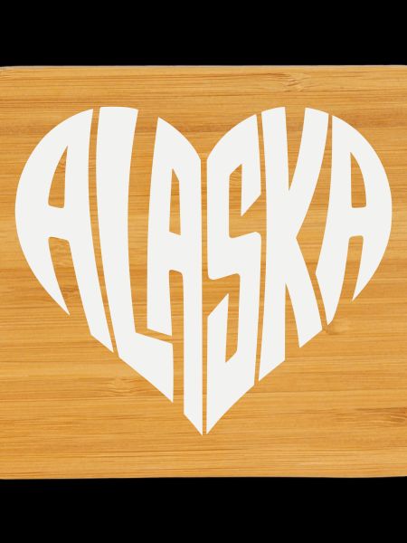 Alaska, USA Heart lettering angular