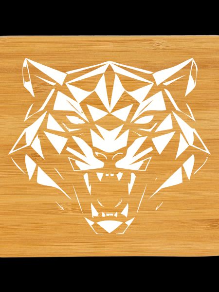 Geometric tiger in facet style