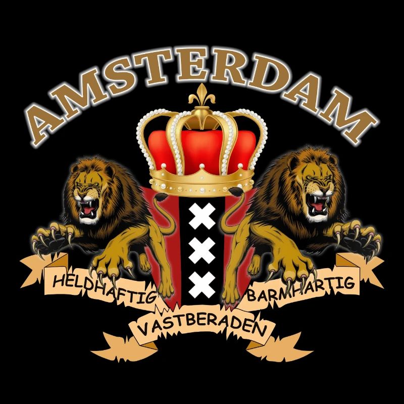 Wappen Amsterdam springende Löwen