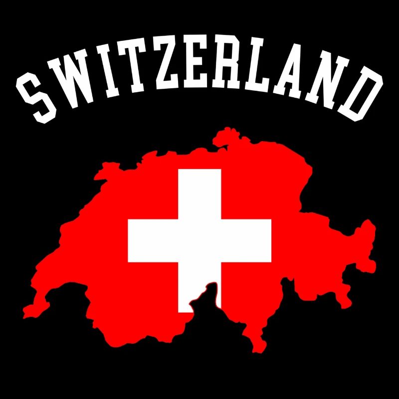 Switzerland Flag Map