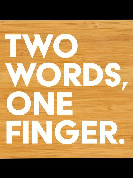 Two words one finger