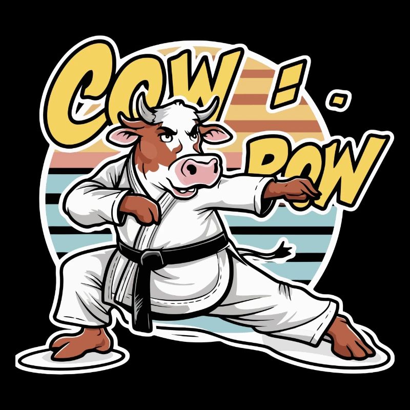 Cow Karate Dojo Retro