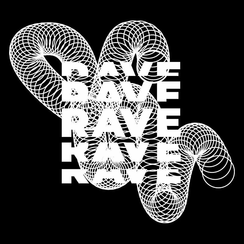 Conception d'affiche de musique abstraite Spiral Rave