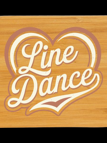 Heart-shaped line dance lettering