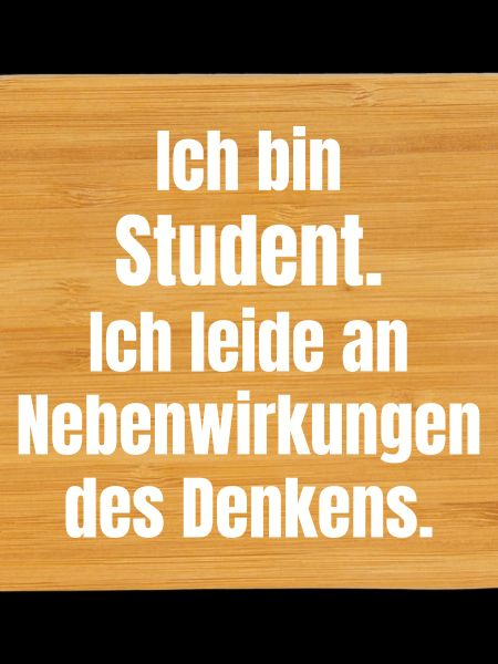 Ich bin Student Denkstress Grafik